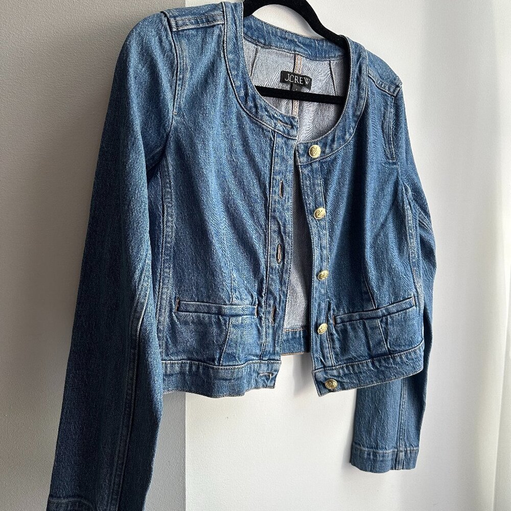 J Crew Long Sleeve Denim Jacket Womens